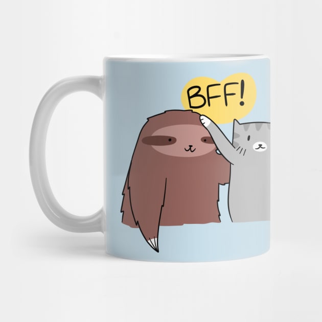 BFF! Sloth and Cat by saradaboru